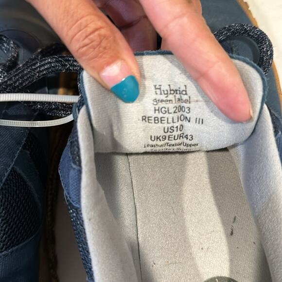 Hybrid Green Label Rebellion lll HGL2003 Blue Leather sneakers walking size 10 - Picture 8 of 8